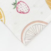 Polaire Couverture bébé en molleton douillet Citron Fraise (Coin)