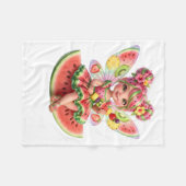 Polaire Couverture bébé fée de pastèque mignonne (Devant (Horizontal))
