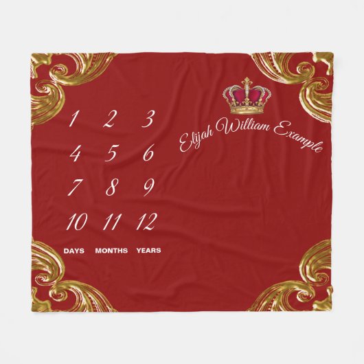 Polaire Couverture bébé garçon étape prince rouge (Devant (Horizontal))