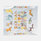 Polaire Couverture bébé - lettres ABC (Devant (Horizontal))