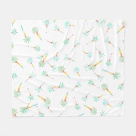 Polaire Couverture bébé palmier (Devant (Horizontal))