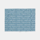 Polaire Couverture bébé personnalisable avec nom répété (Devant (Horizontal))