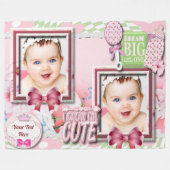 Polaire Couverture bébé personnalisée (Devant (Horizontal))