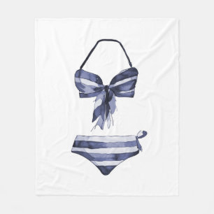 Polaire Couverture Bikini rayée vintage