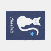 Polaire Couverture blanche d'ouatine de chat (Devant (Horizontal))