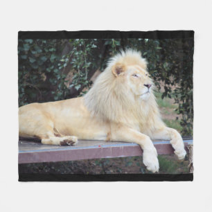 Polaire Couverture blanche d'ouatine de lion
