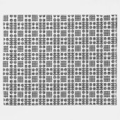 Polaire Couverture blanche d'ouatine de noir de motif de (Devant (Horizontal))