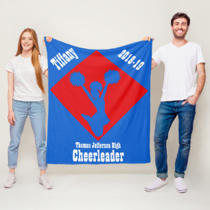 Polaire Couverture blanche et bleue rouge d'ouatine de