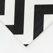 Polaire Couverture blanche noire de monogramme de Chevron (Coin)