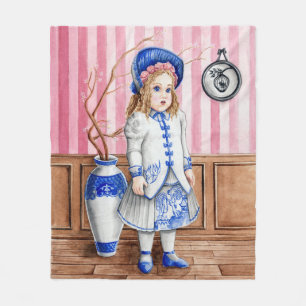 Polaire Couverture bleue de Bebe Bru de saule