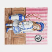 Polaire Couverture bleue de Bebe Bru de saule (Devant (Horizontal))