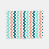 Polaire Couverture bleue de corail turquoise de motif de (Devant (Horizontal))