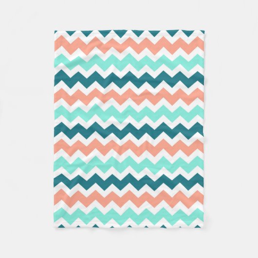 Polaire Couverture bleue de corail turquoise de motif de (Devant)