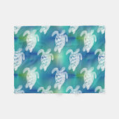 Polaire Couverture bleue d'ouatine d'Aqua de tortues de (Devant (Horizontal))