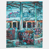 Polaire Couverture bleue d'ouatine de graffiti d'art de (Devant)