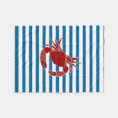 Polaire Couverture bleue et blanche de crabe rouge de (Devant (Horizontal))