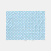 Polaire Couverture bleue et blanche d'ouatine de motif de (Devant (Horizontal))