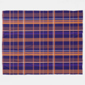 Polaire Couverture bleue et orange d'ouatine de plaid (Devant (Horizontal))