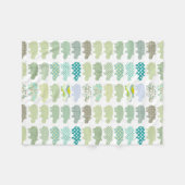 Polaire Couverture bleue et verte d'hippopotame (Devant (Horizontal))