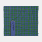 Polaire Couverture bleue et verte d'ouatine de plaid de (Devant (Horizontal))