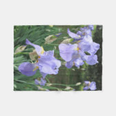 Polaire Couverture bleue Irises pour les amateurs de fleur (Devant (Horizontal))