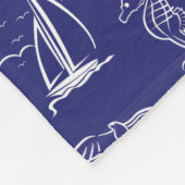 Polaire Couverture Bleue Marine Dessin Marin (Coin)