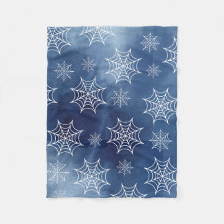 Polaire Couverture Bleue Toile d'Araignée