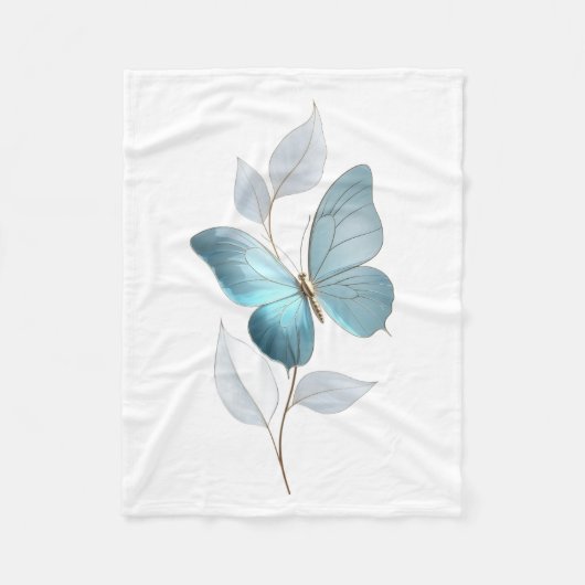 Polaire Couverture botanique papillon bleu ADOM (Devant)