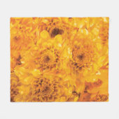 Polaire Couverture Bouquet Chrysanthème d'or (Devant (Horizontal))