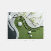 Polaire Couverture Branche et Sphères Vert Zen (Devant (Horizontal))