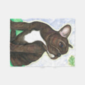 Polaire Couverture Brindle d'ouatine de chiot de (Devant (Horizontal))