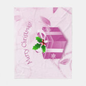 Polaire Couverture cadeau de Noël rose (Devant)