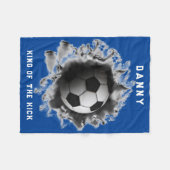 Polaire Couverture cadeau de soccer personnalisée (Devant (Horizontal))