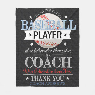 Polaire Couverture cadeau Merci entraîneur de baseball