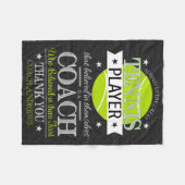 Polaire Couverture cadeau Merci entraîneur de tennis (Devant (Horizontal))