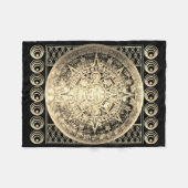 Polaire Couverture Calendrier Aztec de conception Vintage (Devant (Horizontal))