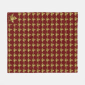 Polaire Couverture Canada Or Canada Feuille d'érable (Devant (Horizontal))