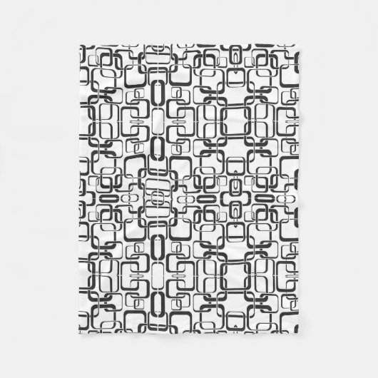 Polaire Couverture carrée rétro noir et blanc (Devant)