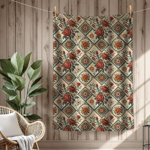 Polaire Couverture carrelée en roses rouges décorative Tou