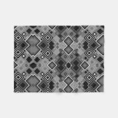 Polaire Couverture Carrés Noir et Blanc (Devant (Horizontal))