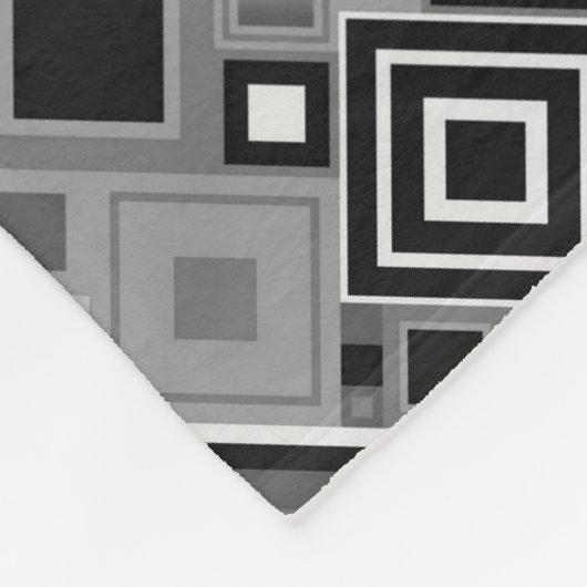 Polaire Couverture Carrés Noir et Blanc (Coin)