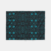 Polaire Couverture Cercles Cyber Turquoise (Devant (Horizontal))