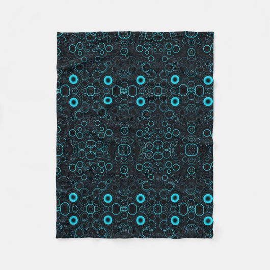 Polaire Couverture Cercles Cyber Turquoise (Devant)