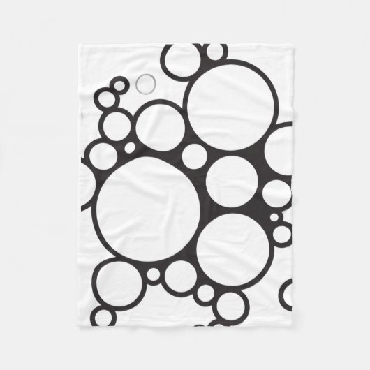 Polaire Couverture Cercles Noir et Blanc ADOM (Devant)