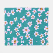 Polaire Couverture cerise en fleurs (Devant (Horizontal))