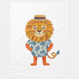 Polaire Couverture Chapeau de Lion - Jeté de Folk Art Conf