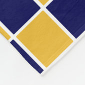 Polaire Couverture Checkered d'ouatine de marine et d'or (Coin)