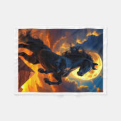 Polaire Couverture Cheval Noir et Pyramides (Devant (Horizontal))
