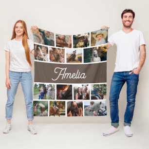 Polaire Couverture Cheval Pour Filles, Couverture Nom Enfa