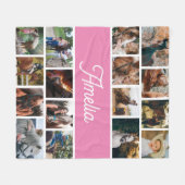Polaire Couverture Cheval Pour Filles, Couverture Nom Enfa (Devant (Horizontal))